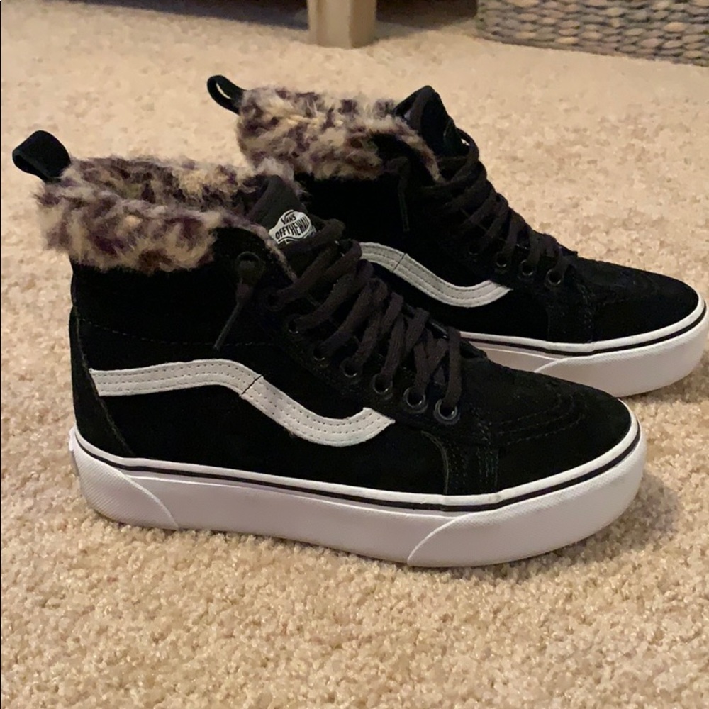 Vans Faux Fur Slight Platform Shoe